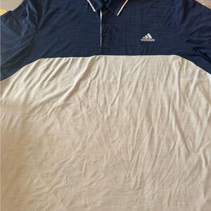 Adidas Men's Navy and Silver Golf Polo Shirt